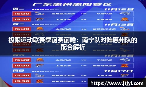 极限运动联赛季前赛前瞻：南宁队对阵惠州队的配合解析